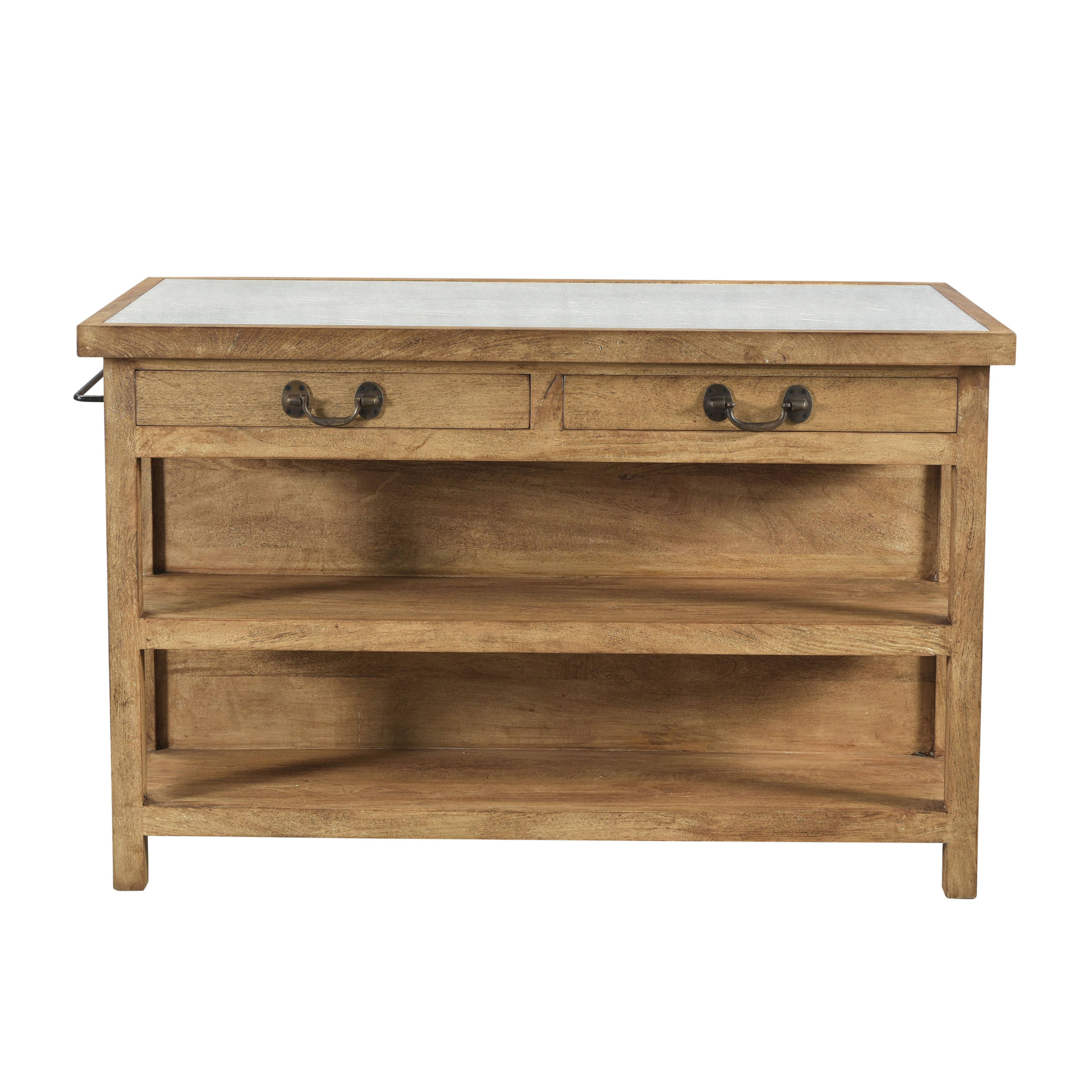 Belding Kitchen Island, by Dovetail, 58" width x 36.5" height x 30" depth View 2