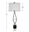 Separate Paths Iron Table Lamp, by Uttermost, 1'4" width x 3' height x 1'4" depth thumbnail 3