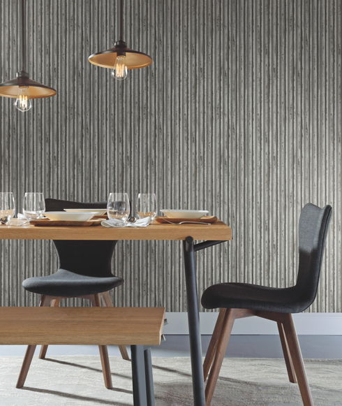 Grey & Silver Weathered Metal Wallpaper