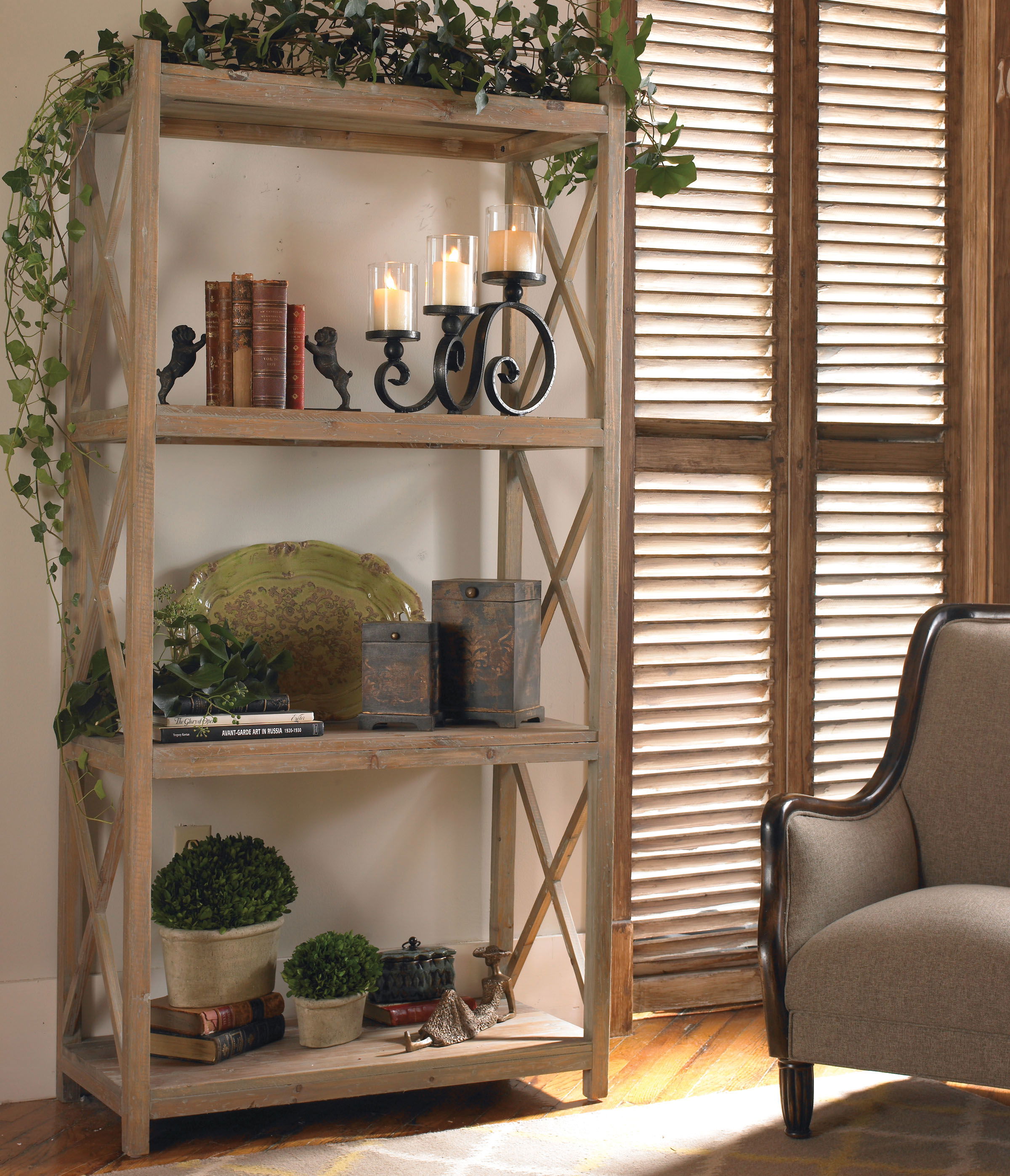 Stratford Reclaimed Wood Etagere large image 