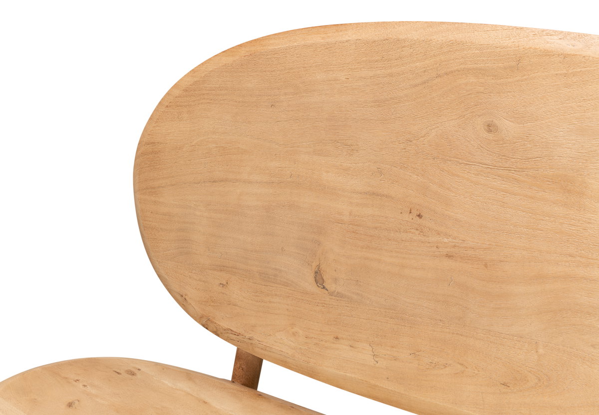 Pebble Bench, by Sarreid, 1'7" length x 6'1" width x 3'1" height View 6