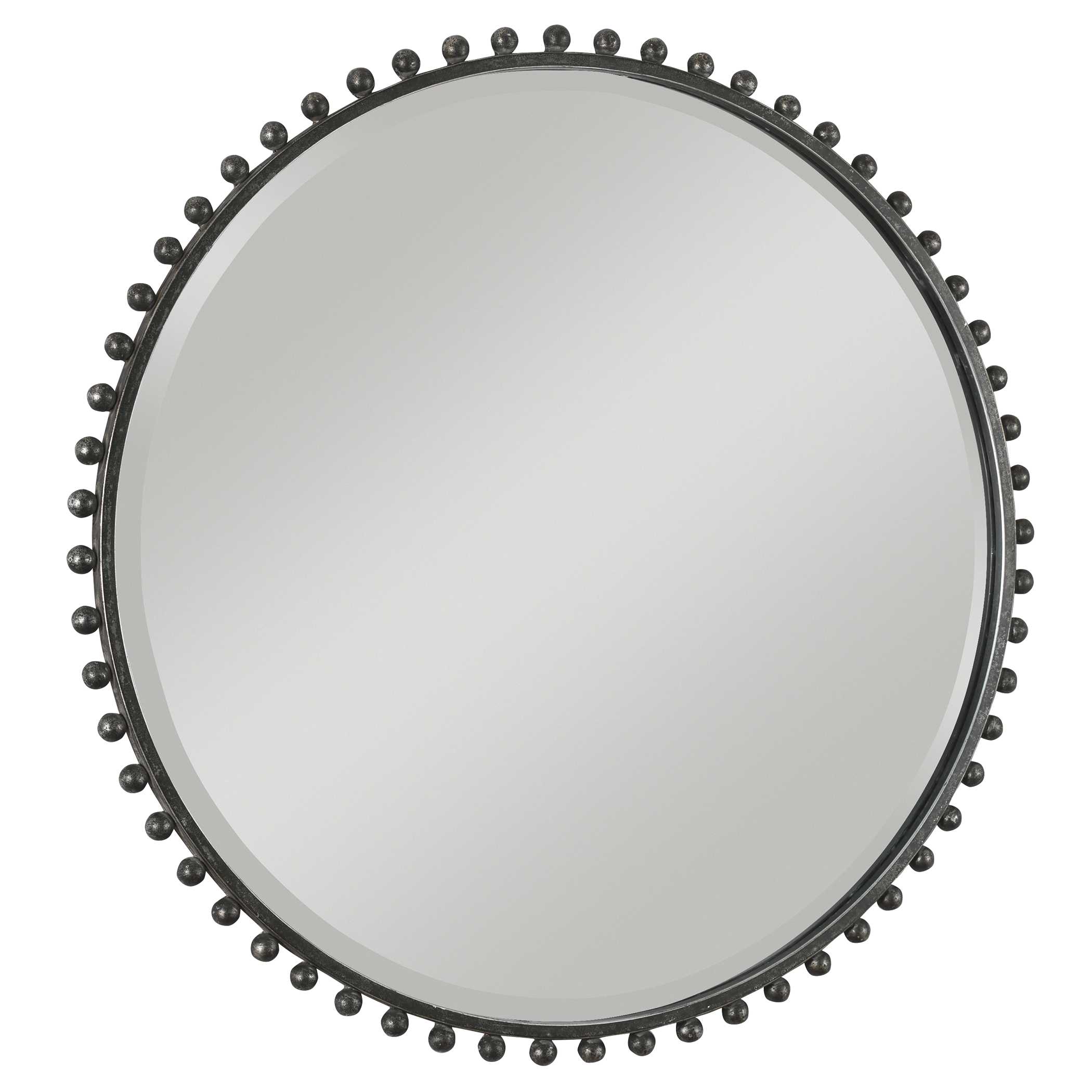 Taza Round Iron Mirror, by Uttermost, 32" width x 32" height x 1.13" depth View 5