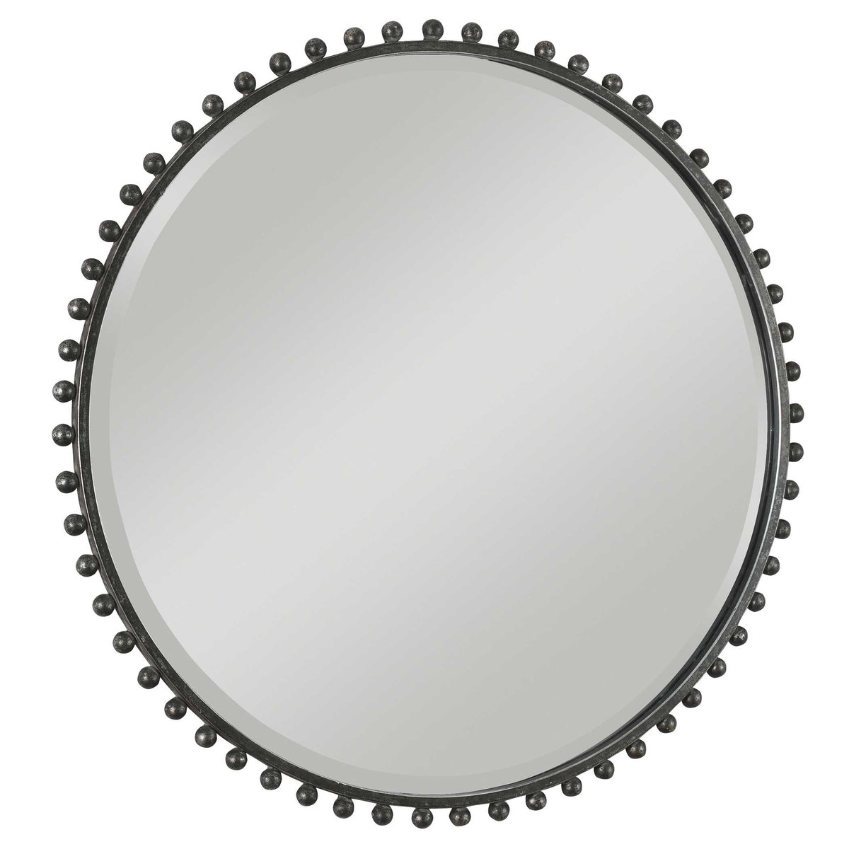 Taza Round Iron Mirror, by Uttermost, 32" width x 32" height x 1.13" depth View 5