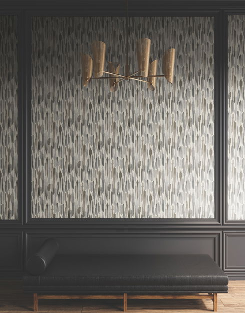 Pluie Charcoal Wallpaper