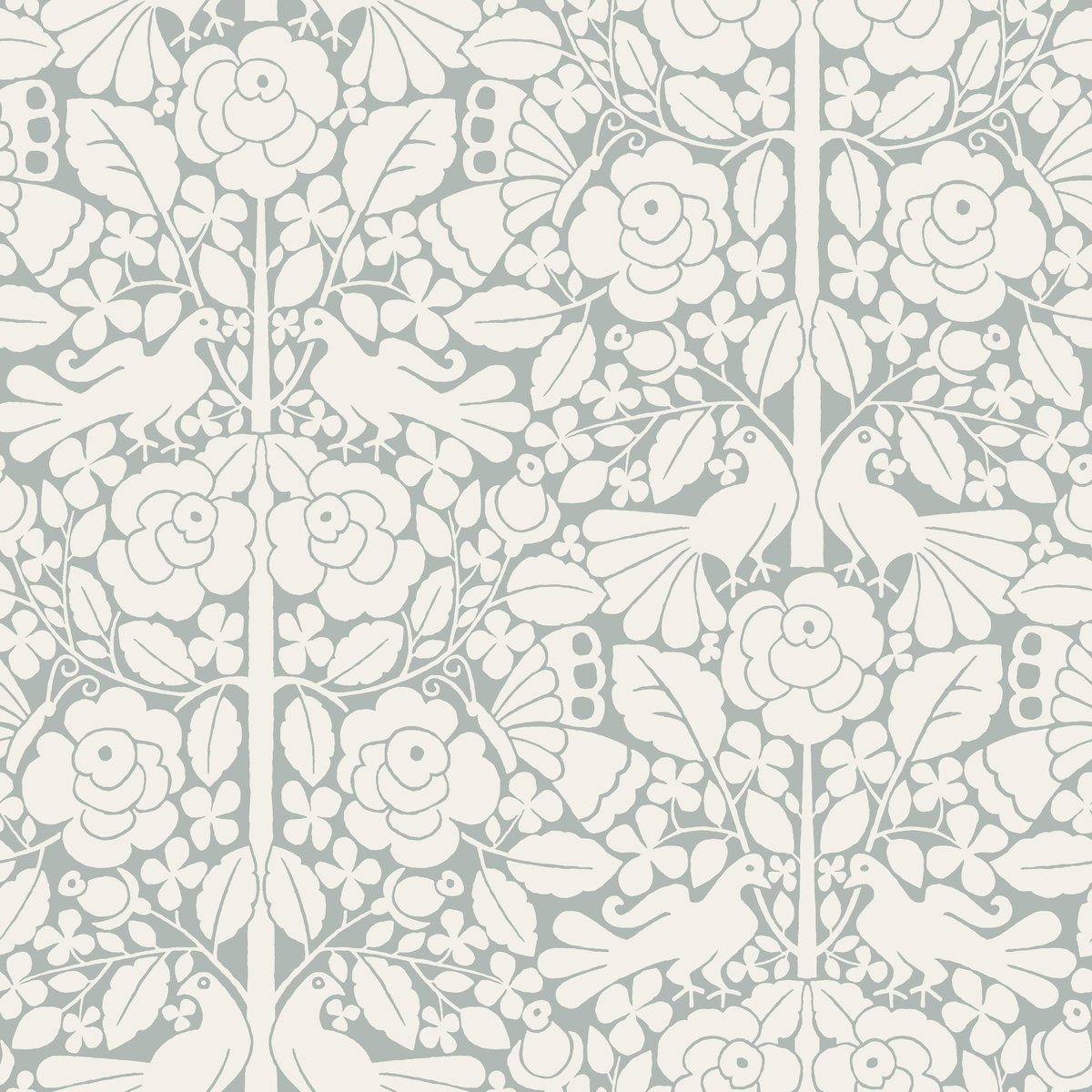 Fairy Tales Blue Wallpaper, by York Wall, 33' length x 1'8.5" width x 0.02" depth