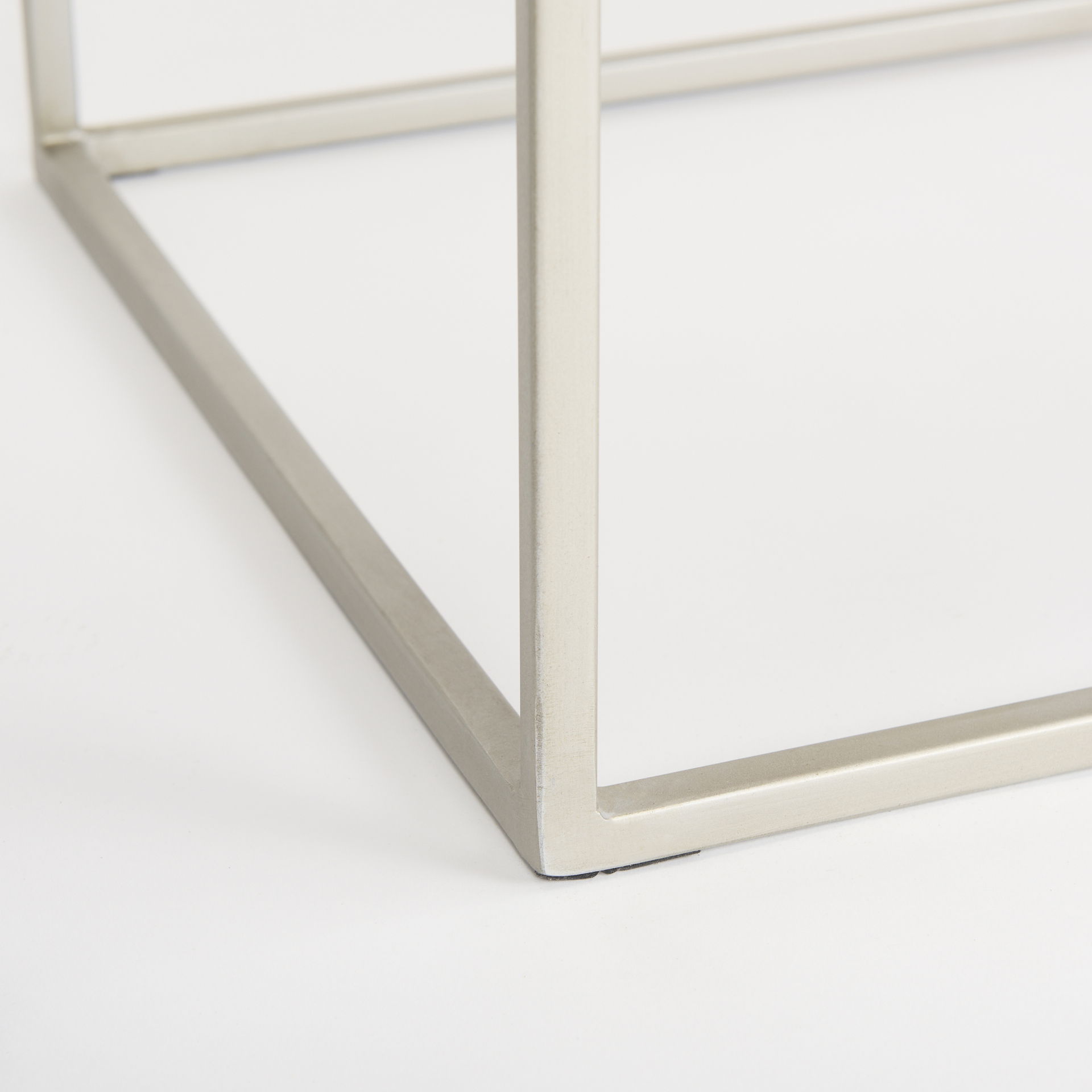 Morris I 63L x 15W x 31H Brown Wood with Silver Metal Frame 2 Drawer Console Table, by Mercana, 63" length x 15" width x 31" height View 13