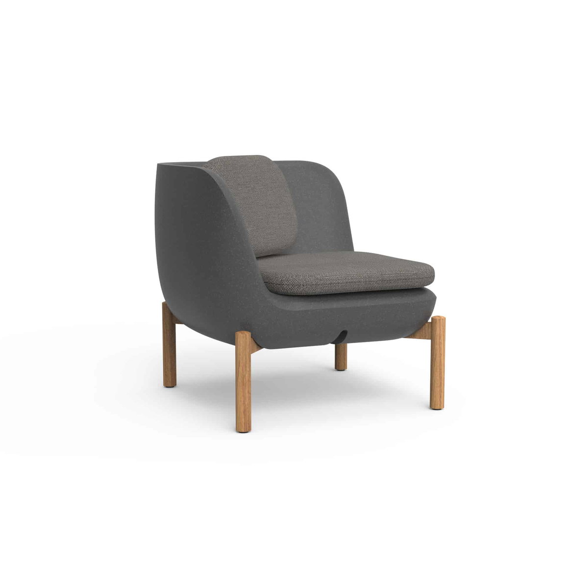 Inou Elements Corner Lounge Chair, Outdoor Furniture by Crescent Garden, 2'3.8" width x 2'2.4" height x 2'3.8" depth View 5