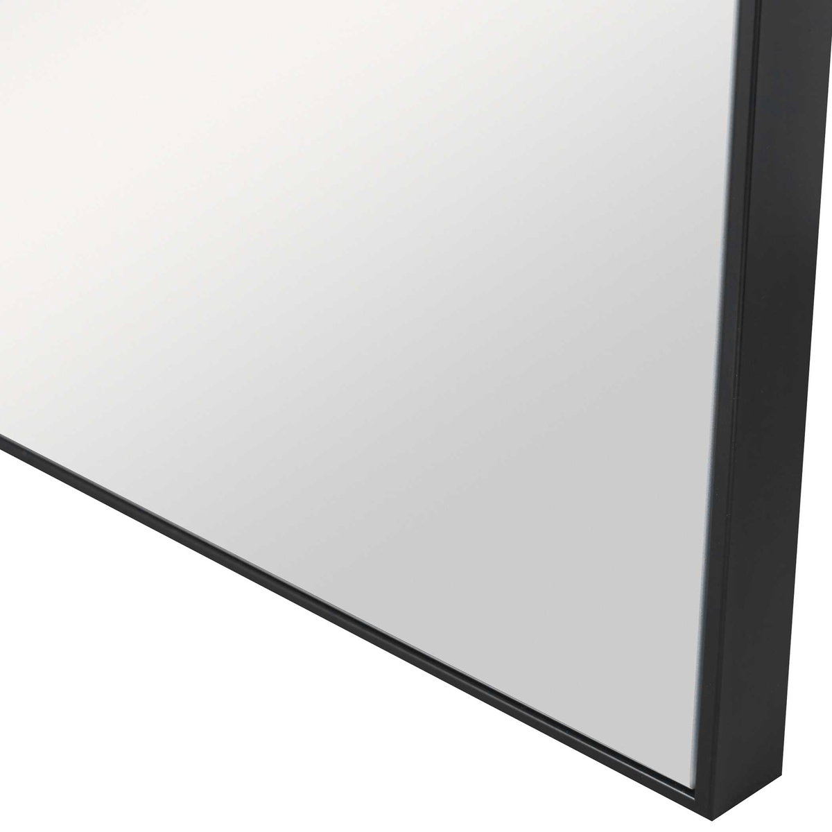 Alexo Black Square Mirror, by Uttermost, 28.5" width x 28.5" height x 1.25" depth View 6