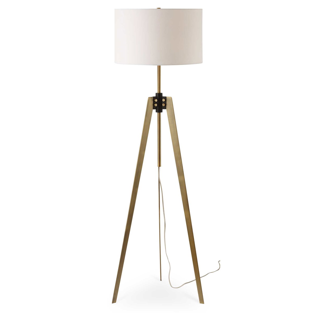 Anchorage Tri-pod Floor Lamp, by Uttermost, 1'7" width x 5'3.5" height x 1'7" depth View 1