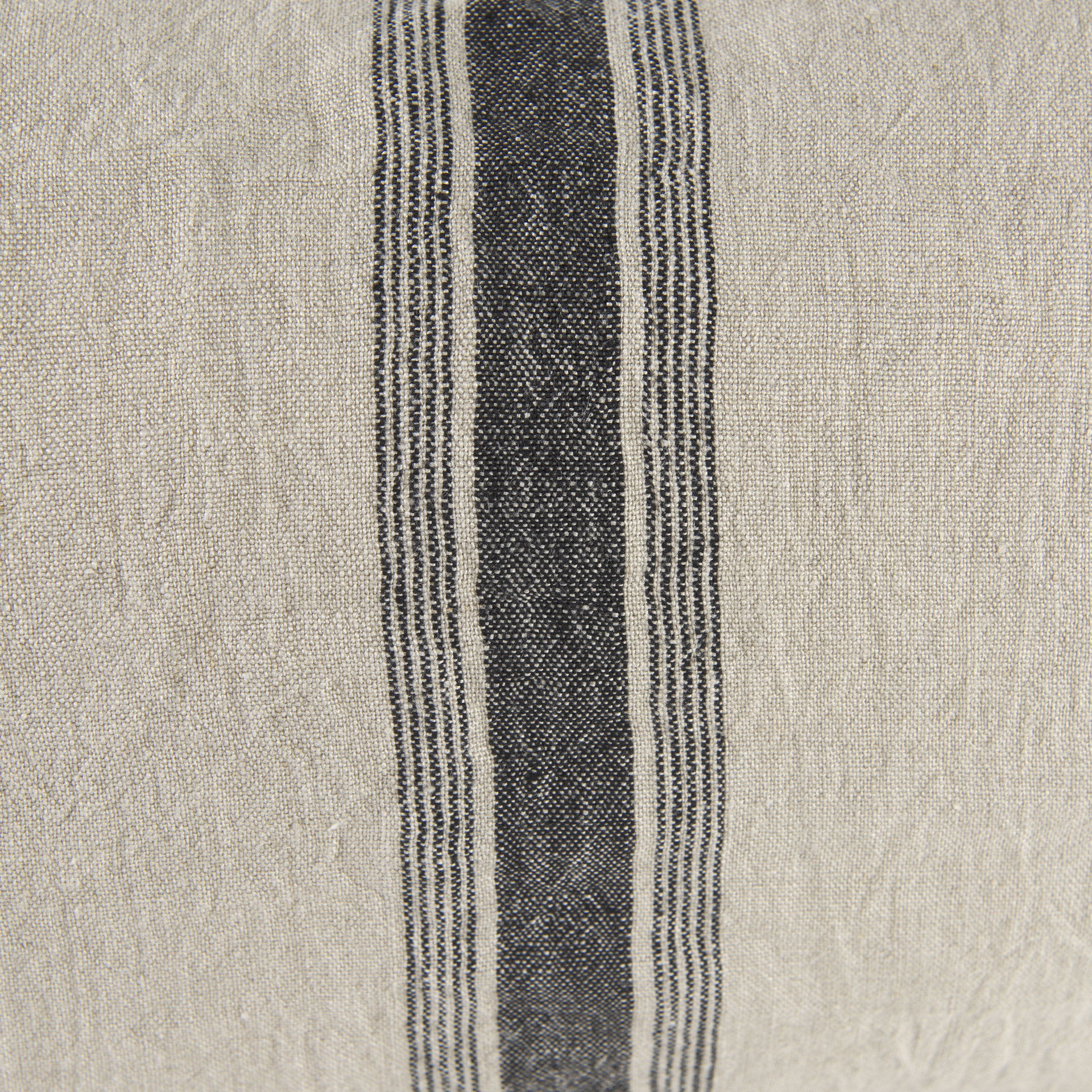 Hattie 13L x 21W Beige and Black Fabric Striped Decorative Pillow Cover large image 