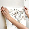 Wild Flowers Neutral Peel & Stick Wallpaper thumbnail 3