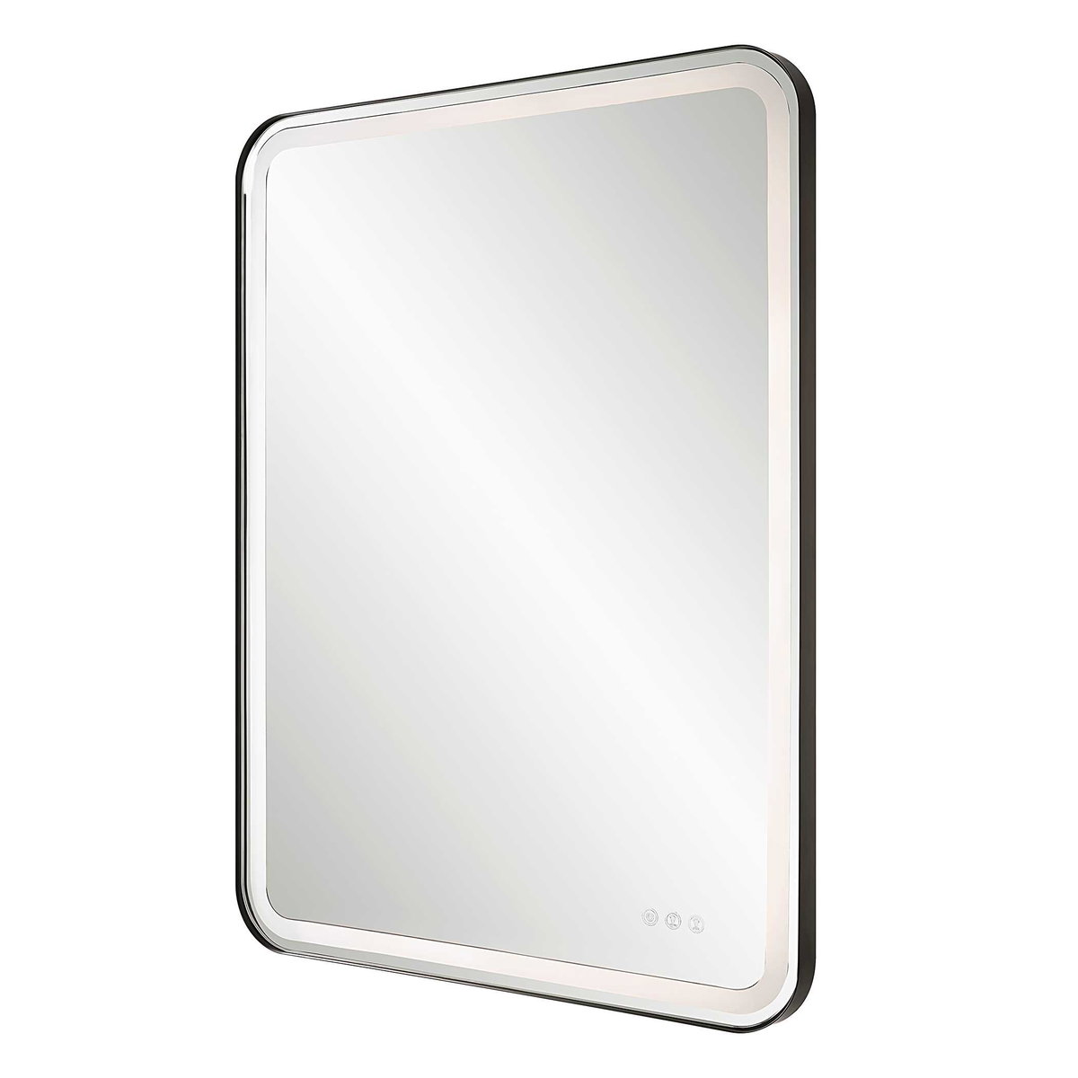 Crofton Lighted Black Large Mirror, by Uttermost, 30" width x 40" height x 2.12" depth View 5