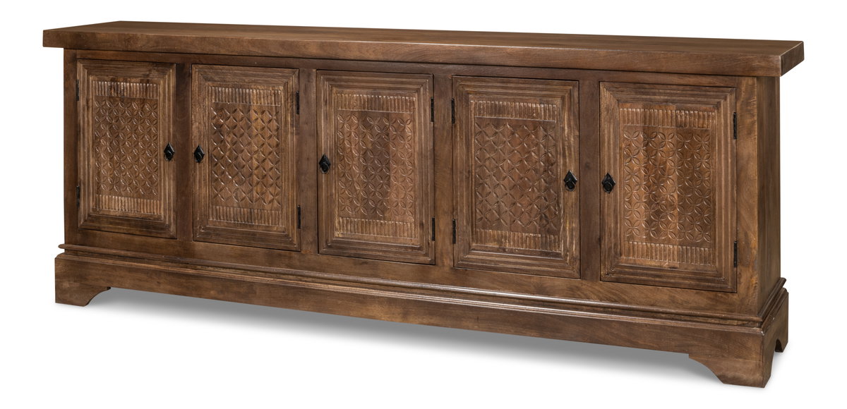 Gentry Sideboard, by Sarreid, 1'8" length x 8'9" width x 3'3" height View 1
