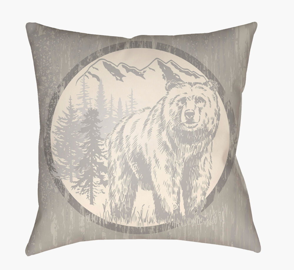 Lodge Cabin Accent Pillow, Decorative Pillow by Surya, 16" length x 16" width