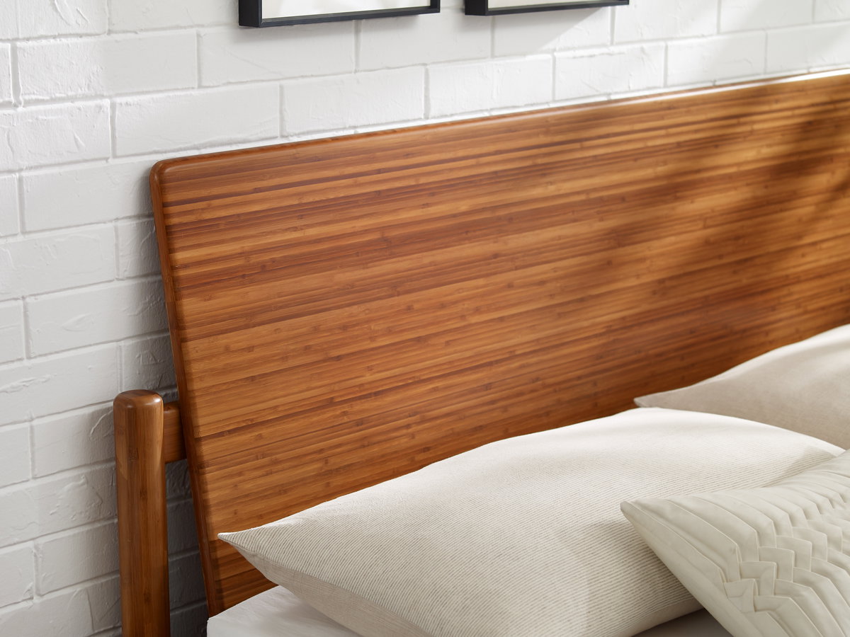 Monterey Queen Platform Bed, Amber, by Greenington, 88.5" length x 63.75" width x 40" height View 6