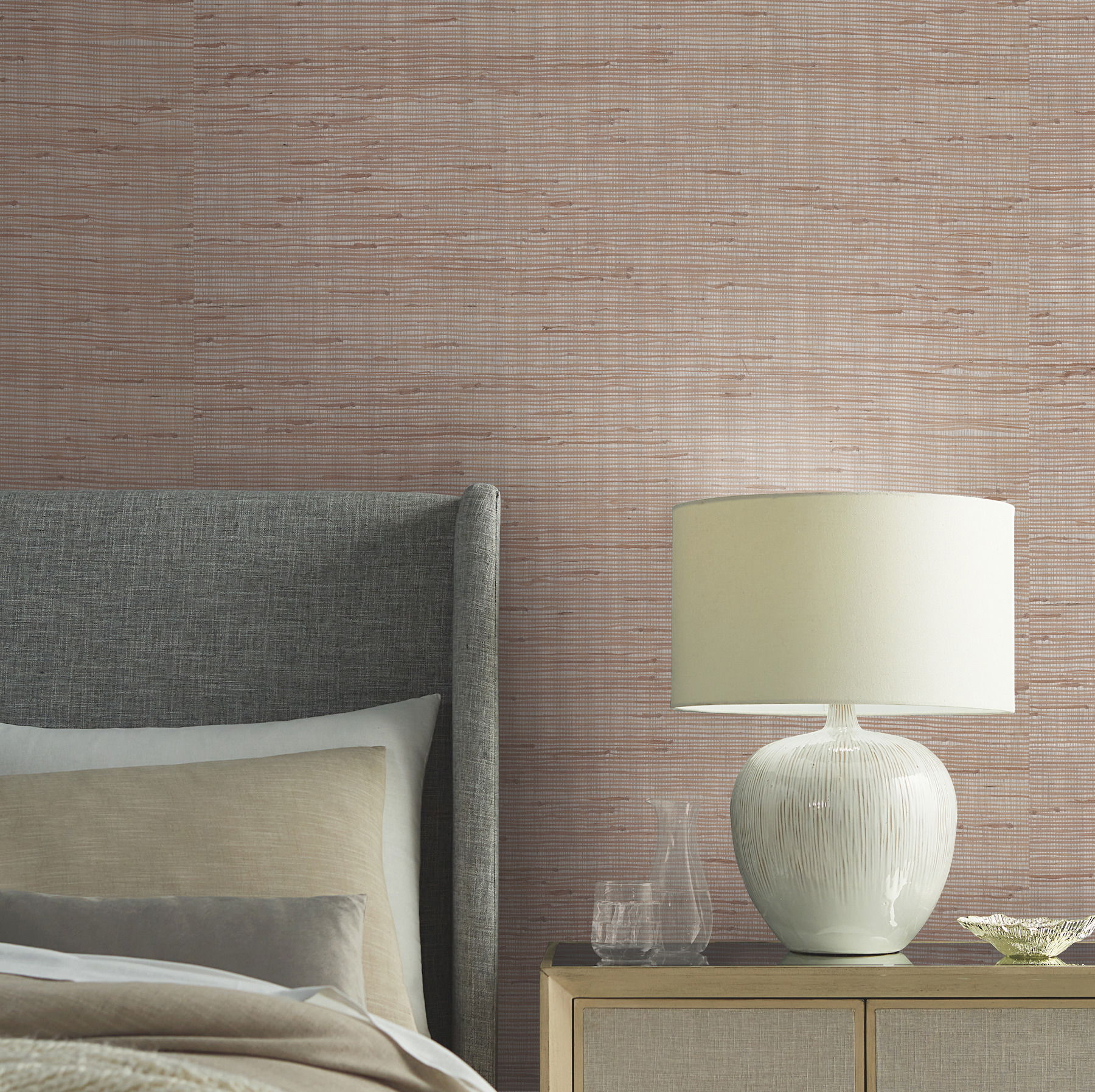 Jute Silver & Tan Metallic Wallpaper large image 