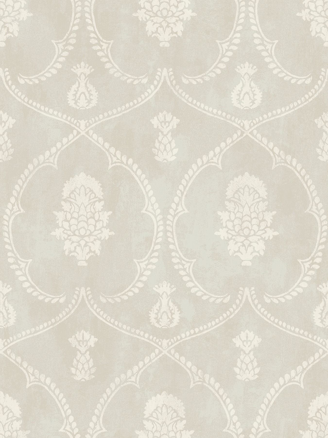 Royal Damask Soft Grey Wallpaper large image 