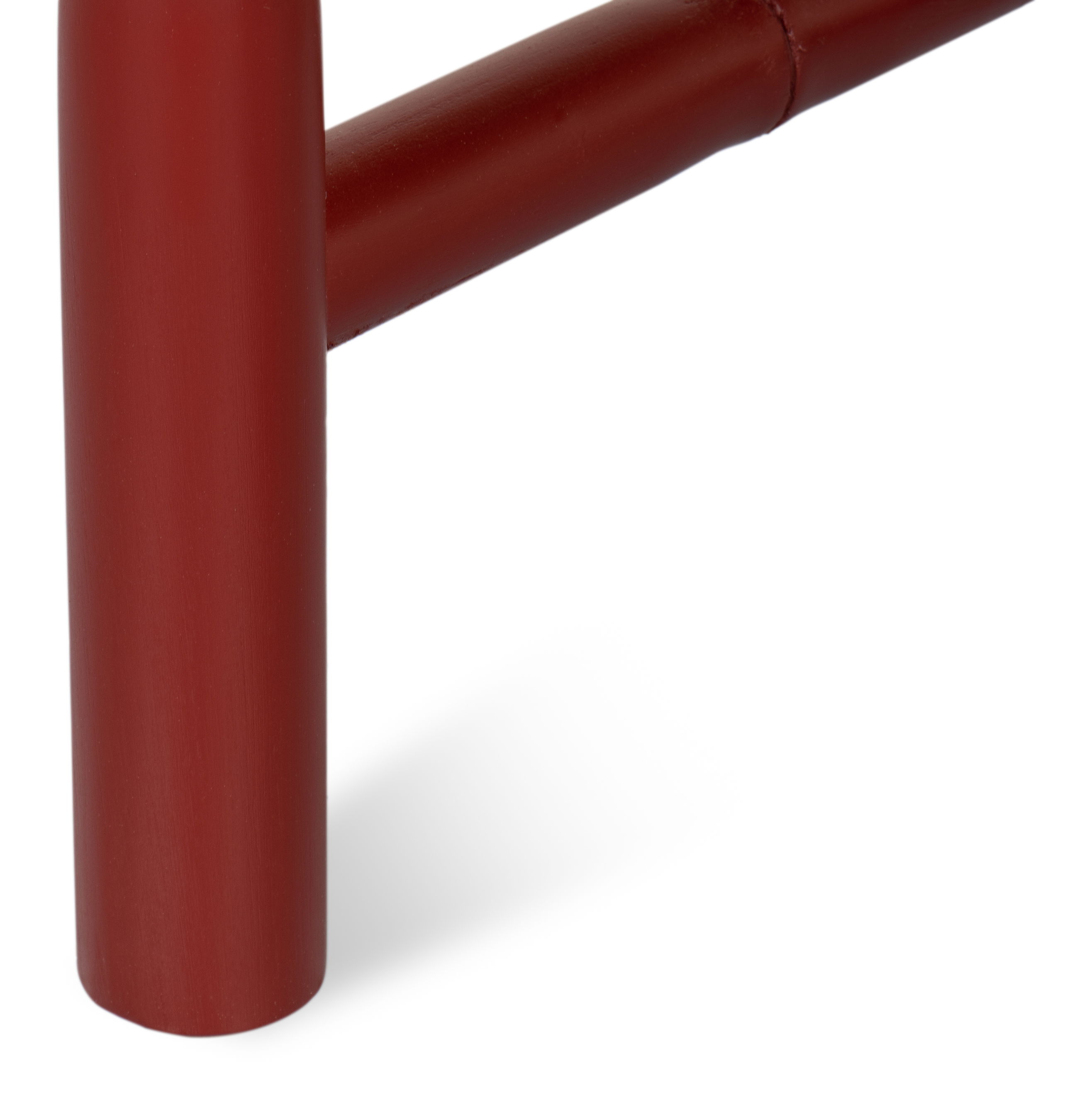 Brighton Bamboo Side Chair, Red, Dining Chair by Sarreid, 17" length x 22" width x 39" height View 8