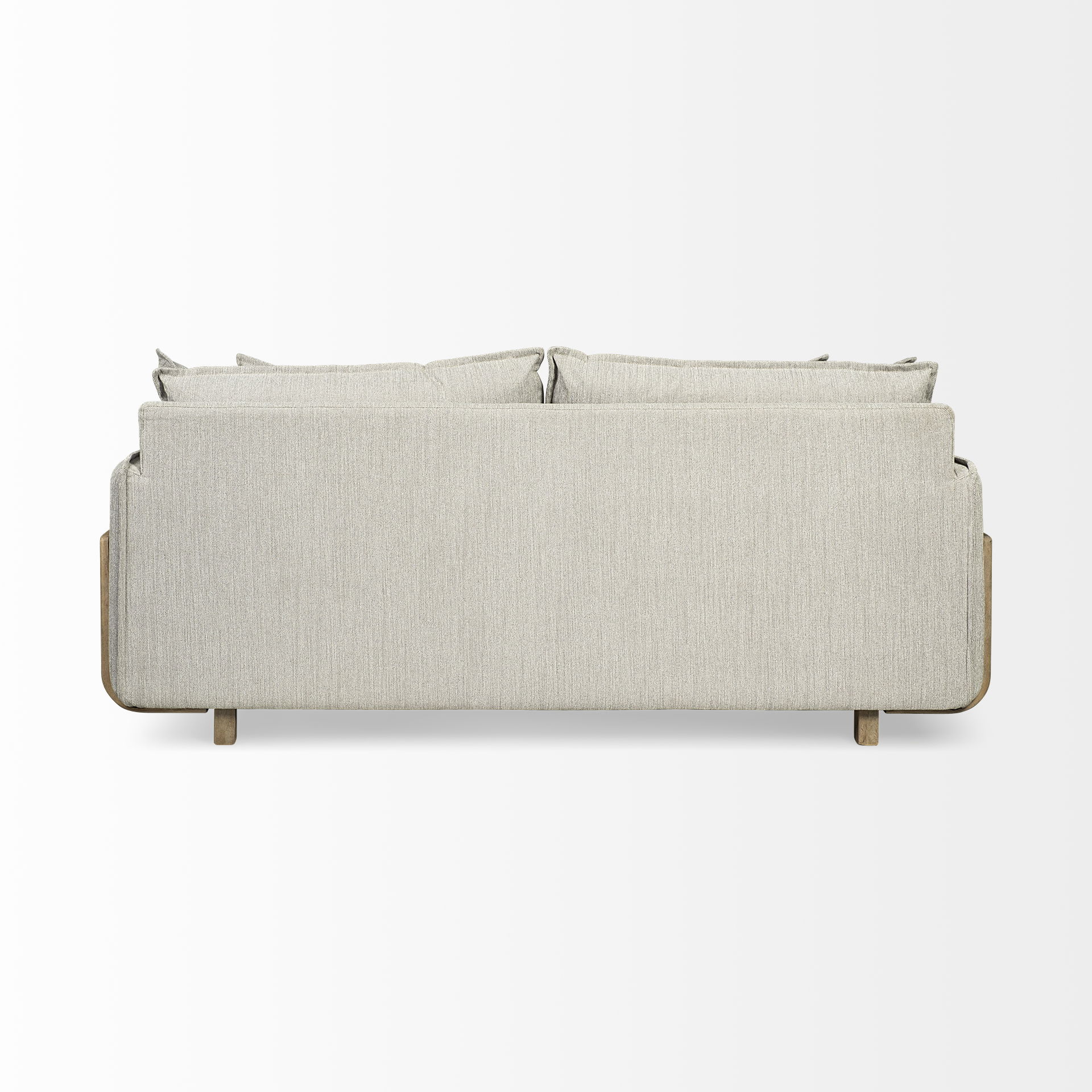 Roy I 84' Frost Gray Upholstered Three Seater Sofa large image 