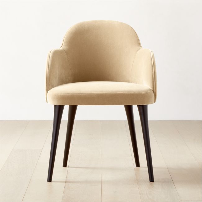 Online Designer Combined Living/Dining Giulia Camel Velvet Dining Armchair