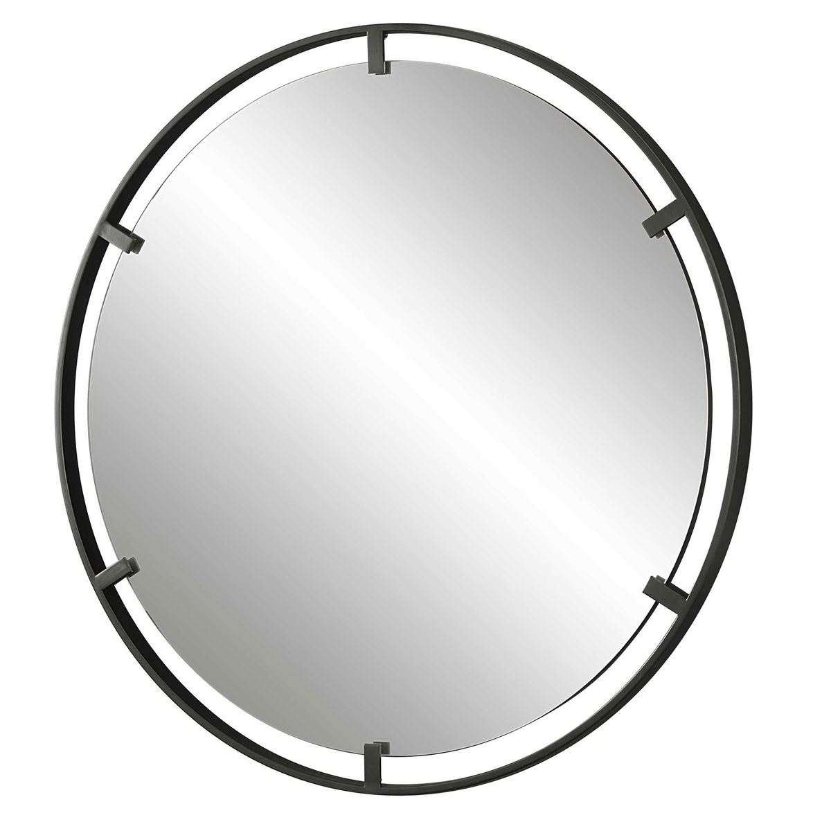 Cashel Round Iron Mirror, by Uttermost, 34" width x 34" height x 1.25" depth View 5