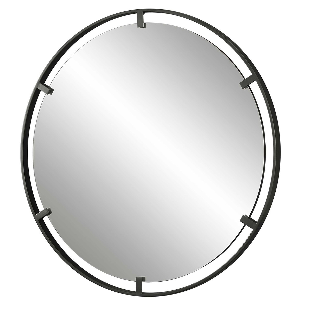 Cashel Round Iron Mirror, by Uttermost, 34" width x 34" height x 1.25" depth View 5