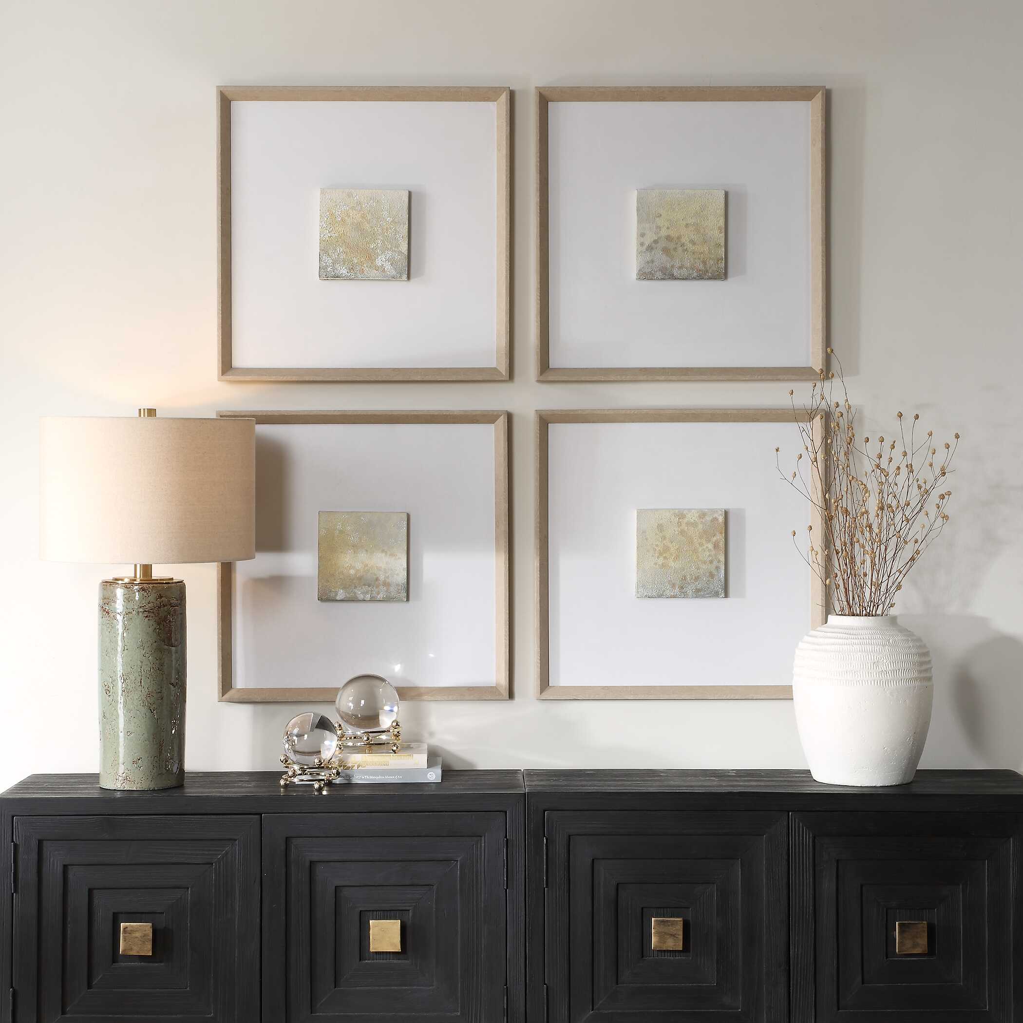 Now & Then Abstract Art Set/4, Painting by Uttermost, 26" width x 26" height x 1.5" depth View 2