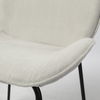Inala White Fabric Seat Black Metal Frame Dining Chair, by Mercana, 21.26" length x 25.59" width x 34.25" height thumbnail 10