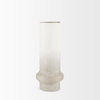 Tovah Medium Textured White with Gold Metal Vase, by Mercana, 6.69" length x 6.69" width x 16.34" height thumbnail 4