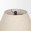Sadiyah Black Brushed Metal with Beige Shade Table Lamp thumbnail 3