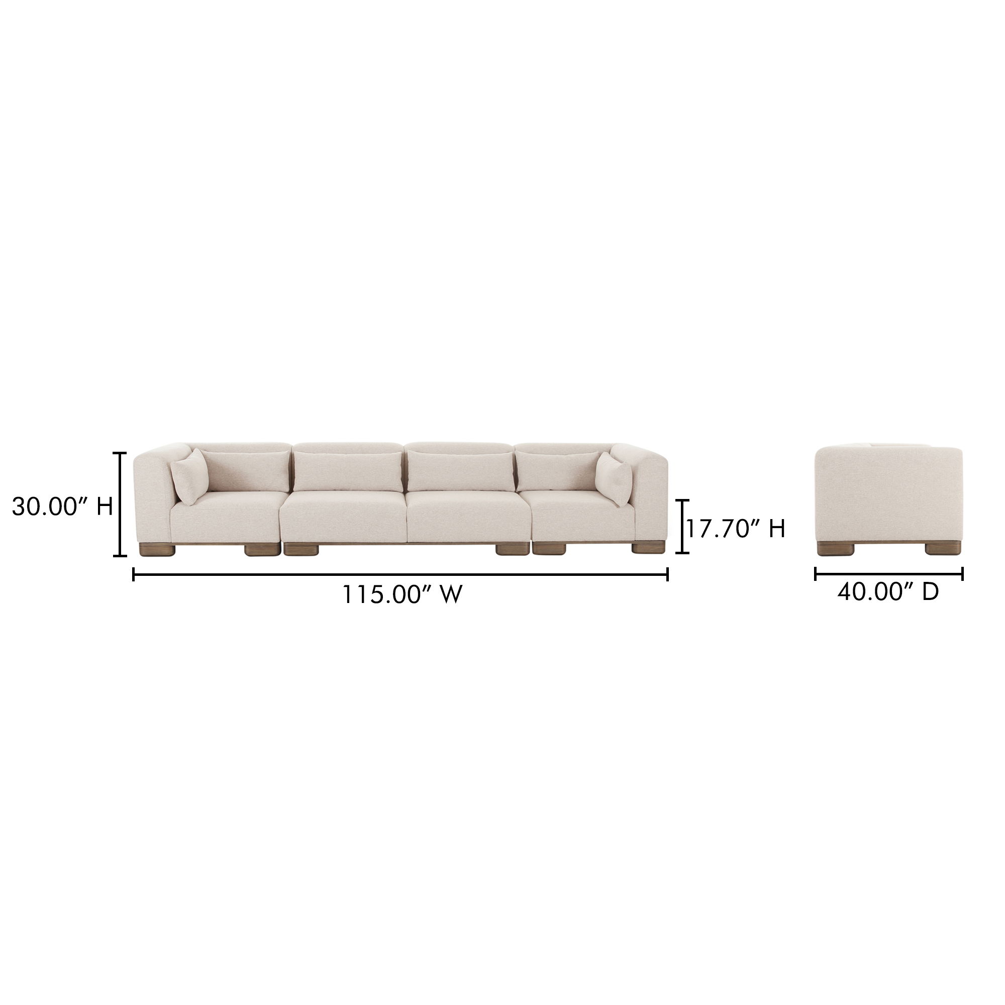 June Modular Sofa Oatmeal large image 
