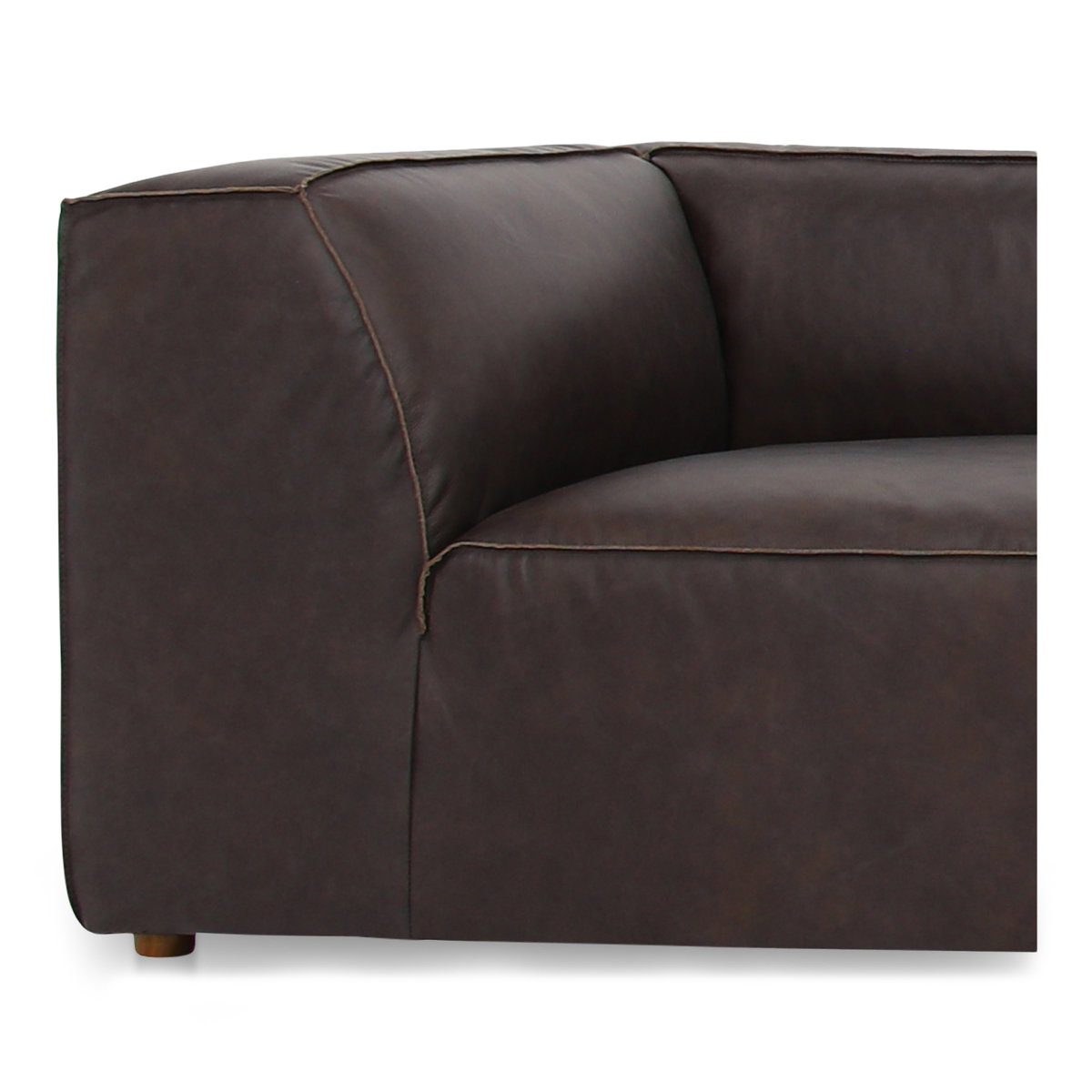 Form Nook Modular Sectional Espresso Brown, Sectional Sofa by Moe's Home, 81" width x 26" height x 71.5" depth View 5