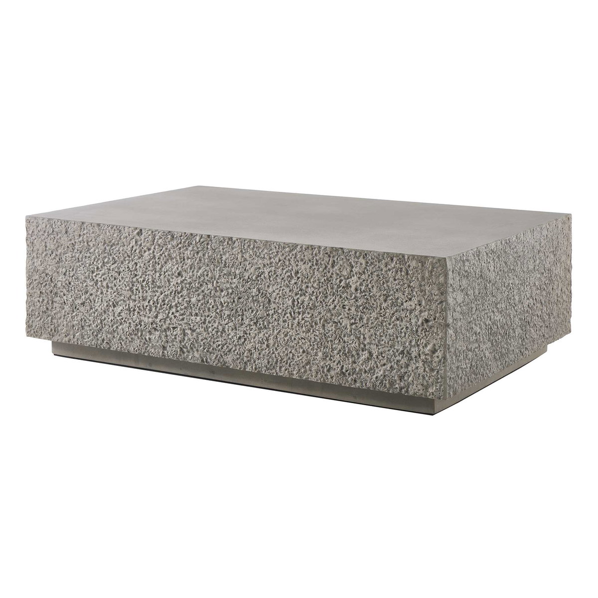 Hesston Outdoor Concrete Coffee Table, Outdoor Table by Uttermost, 4' width x 1'3" height x 2'8" depth View 6