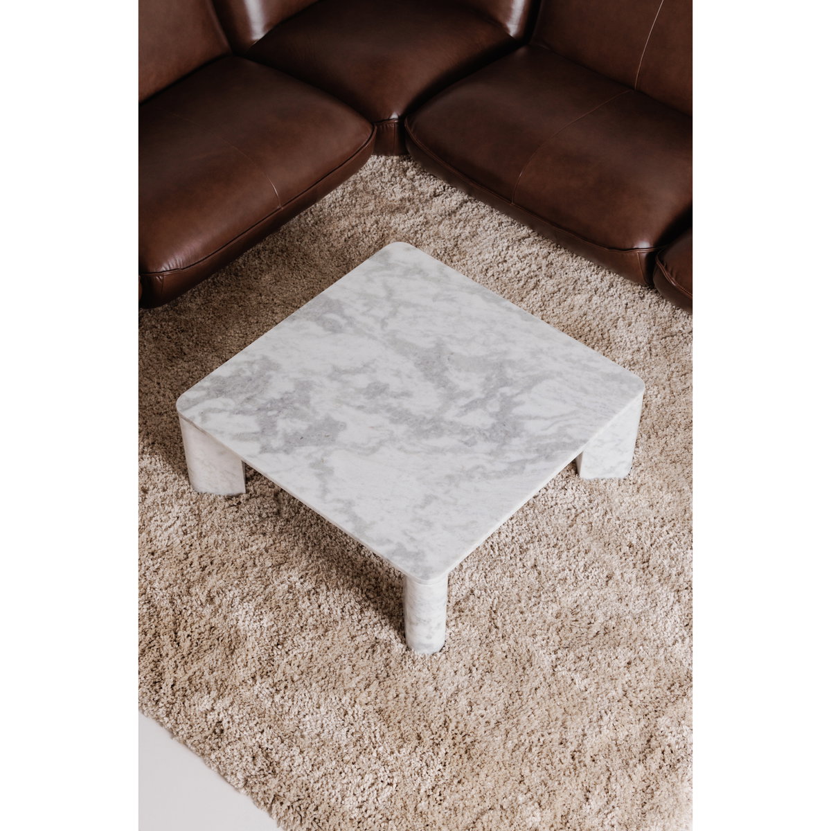 Segment Coffee Table Ashen Grey, by Moe's Home, 35.5" width x 13" height x 35.5" depth View 6