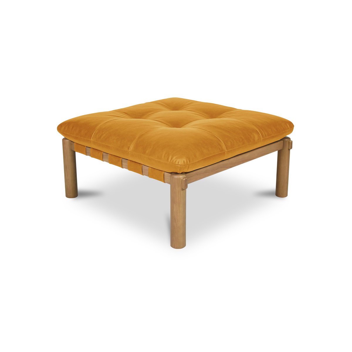 Costello Ottoman Tan, by Moe's Home, 37" width x 18" height x 37" depth View 3