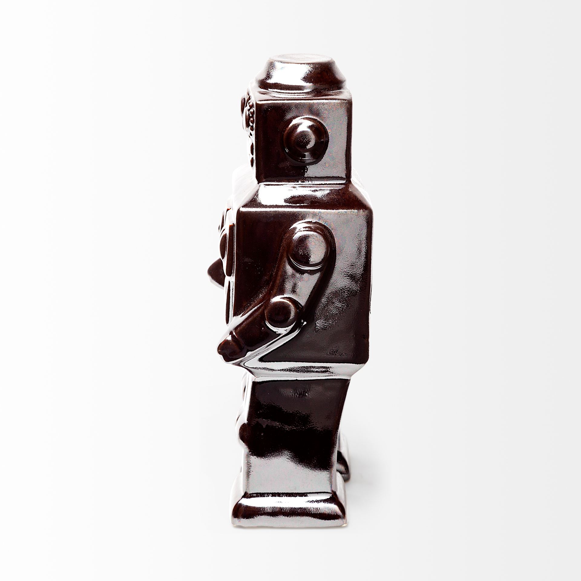 Robby 4L x 3W Bronze Polished Robot, Decorative Object by Mercana, 4.33" length x 3.35" width x 7.48" height View 4