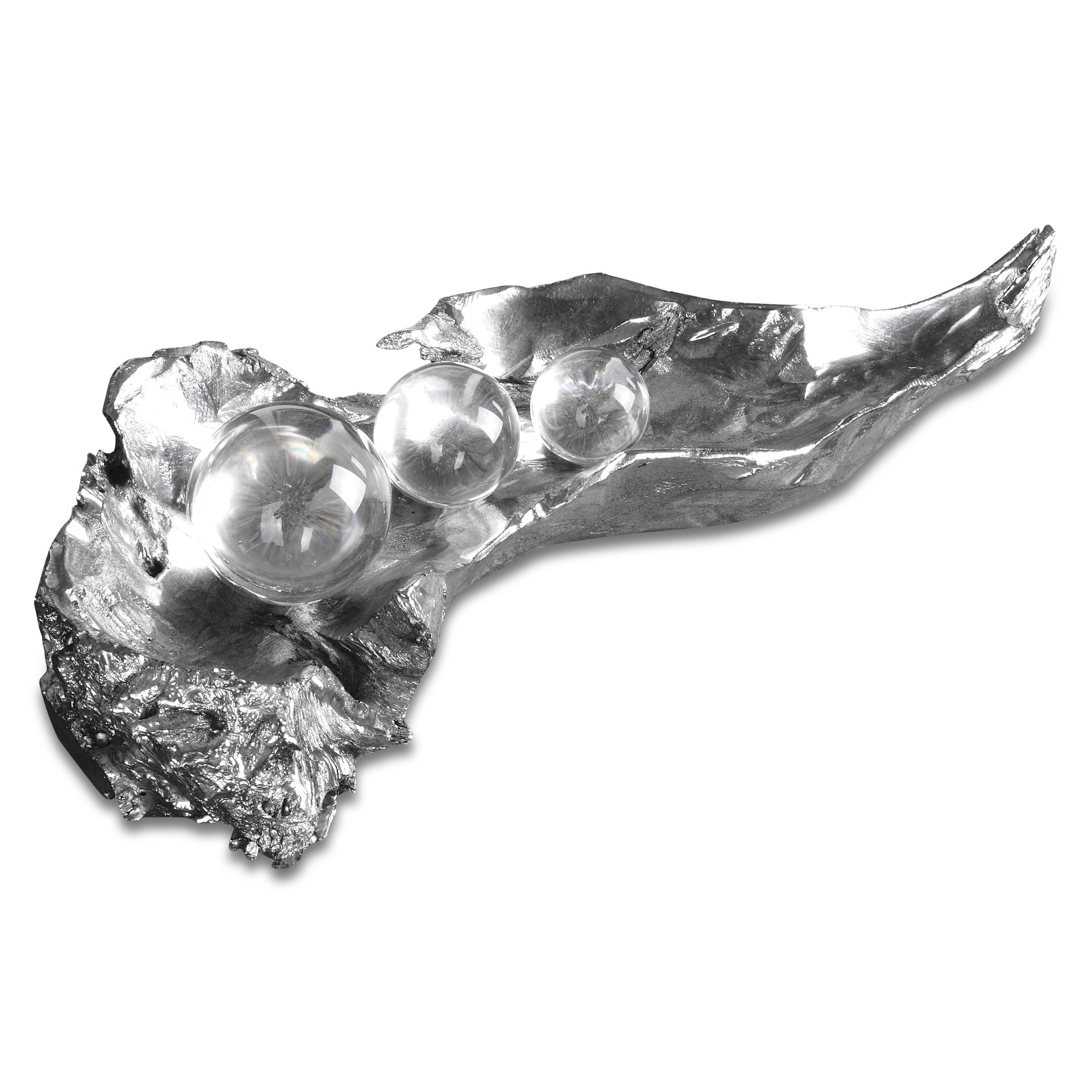 Three Peas In A Pod Metallic Sculpture large image 
