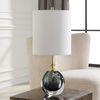 Enigma Teal Blue Glass Buffet Lamp thumbnail 3
