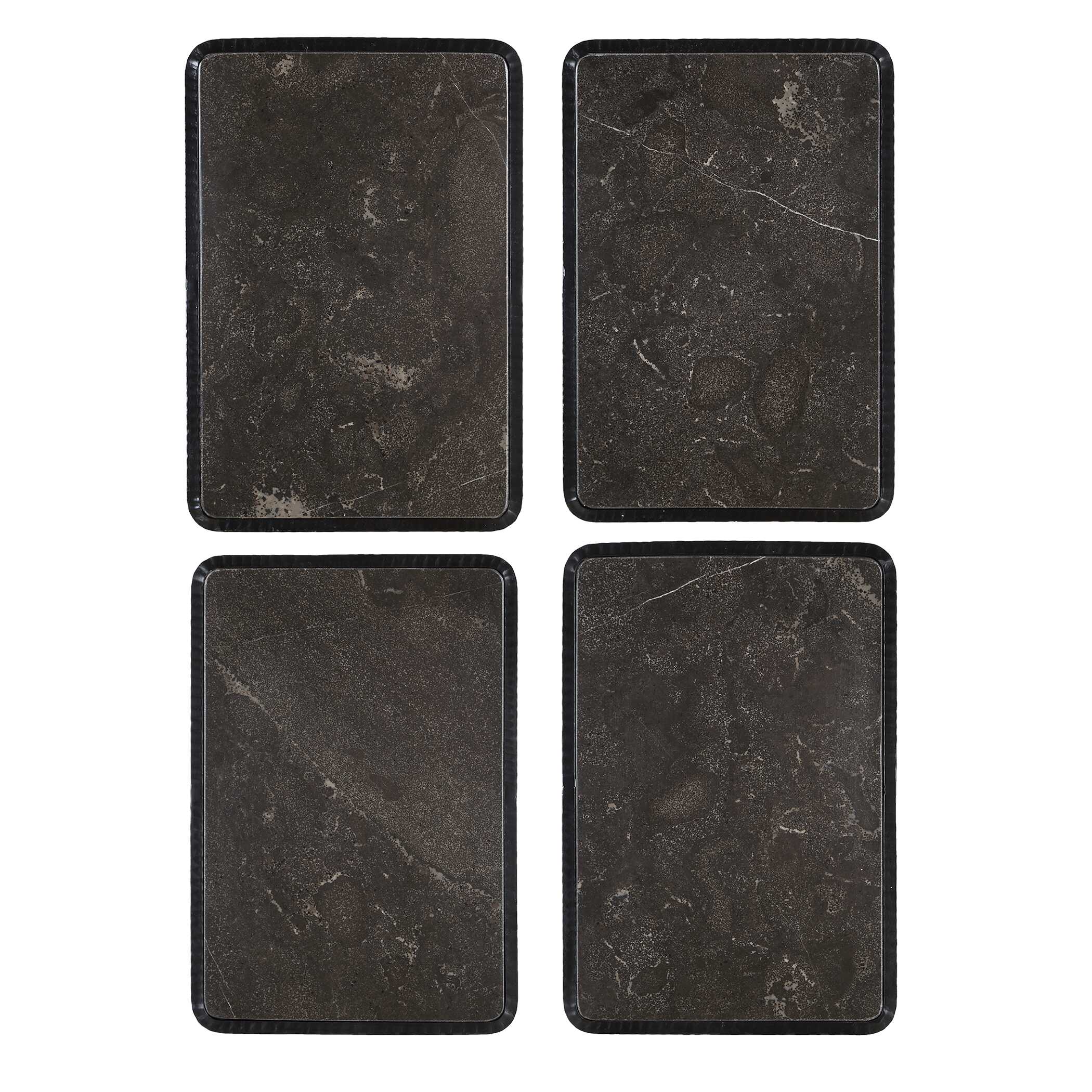 Cavern Stone & Iron Accent Table, Furniture by Uttermost, 17.9" width x 24" height x 12" depth View 9