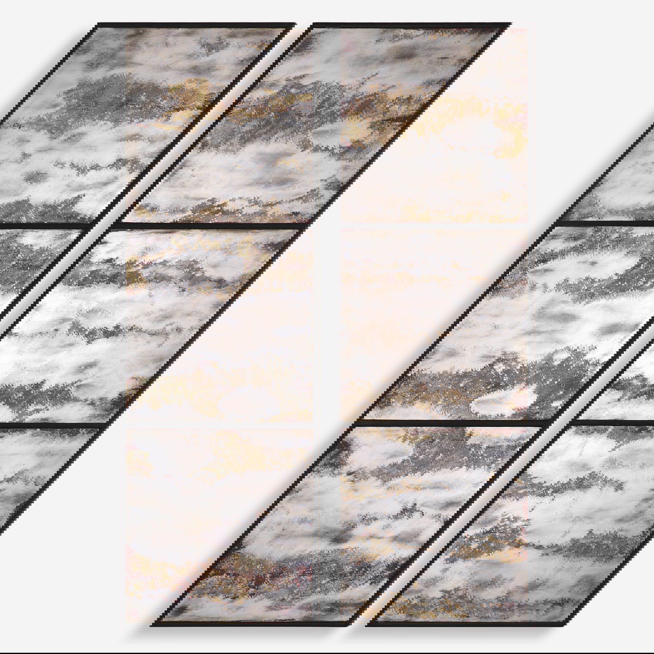 Rahila Antiqued Mirror Set Of 2, by Uttermost, 14" width x 42" height x 1.37" depth View 1