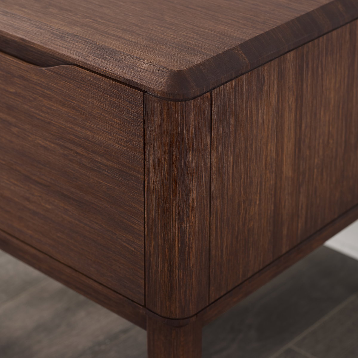 Currant Nightstand, Oiled Walnut, by Greenington, 18" length x 24" width x 17.5" height View 7
