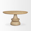 Crossman 60' Round Pedestal Dining Table | Modern | Blonde Wood | Seats 6, by Mercana, 60" length x 60" width x 30" height thumbnail 5
