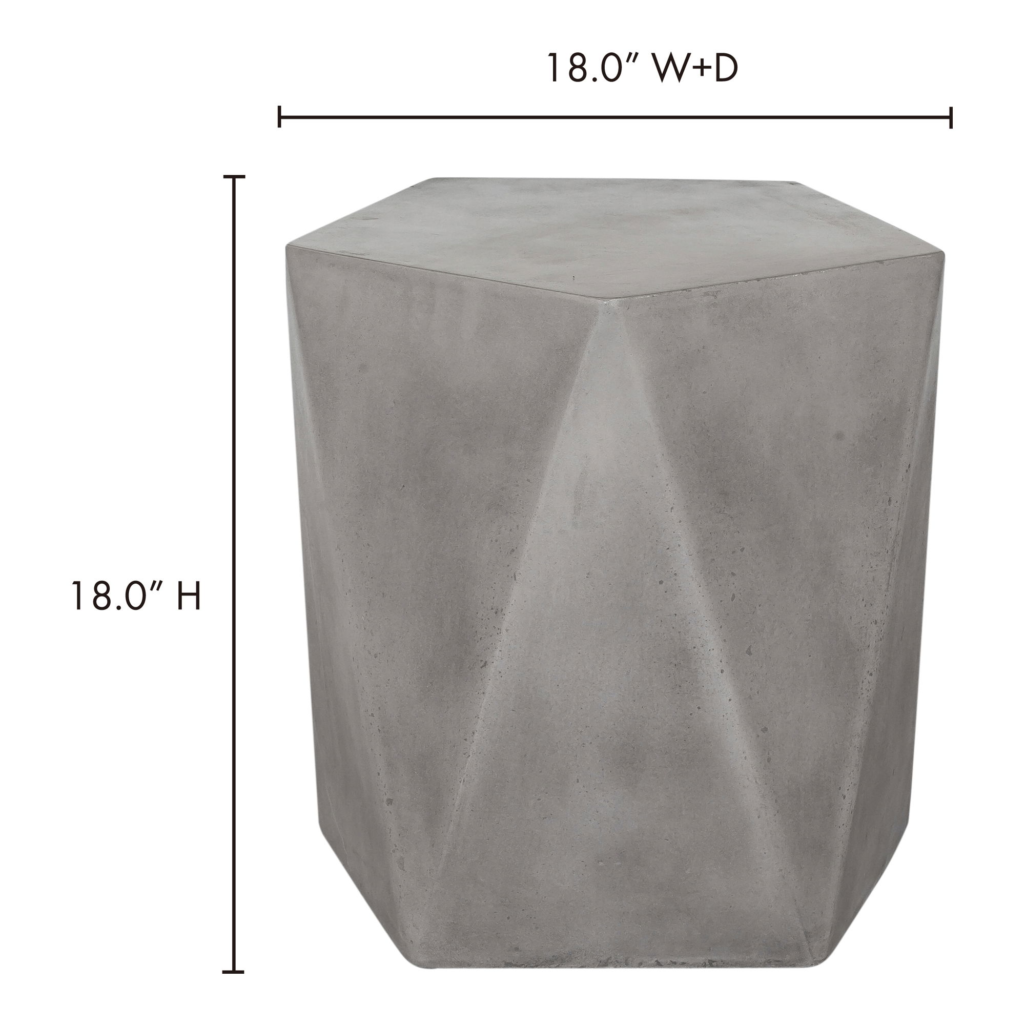 Gem Outdoor Stool Grey, Outdoor Chair by Moe's Home, 1'6" width x 1'6" height x 1'6" depth View 7