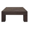 Evander Coffee Table Rustic Brown, by Moe's Home, 39.5" width x 16.5" height x 39.5" depth thumbnail 1