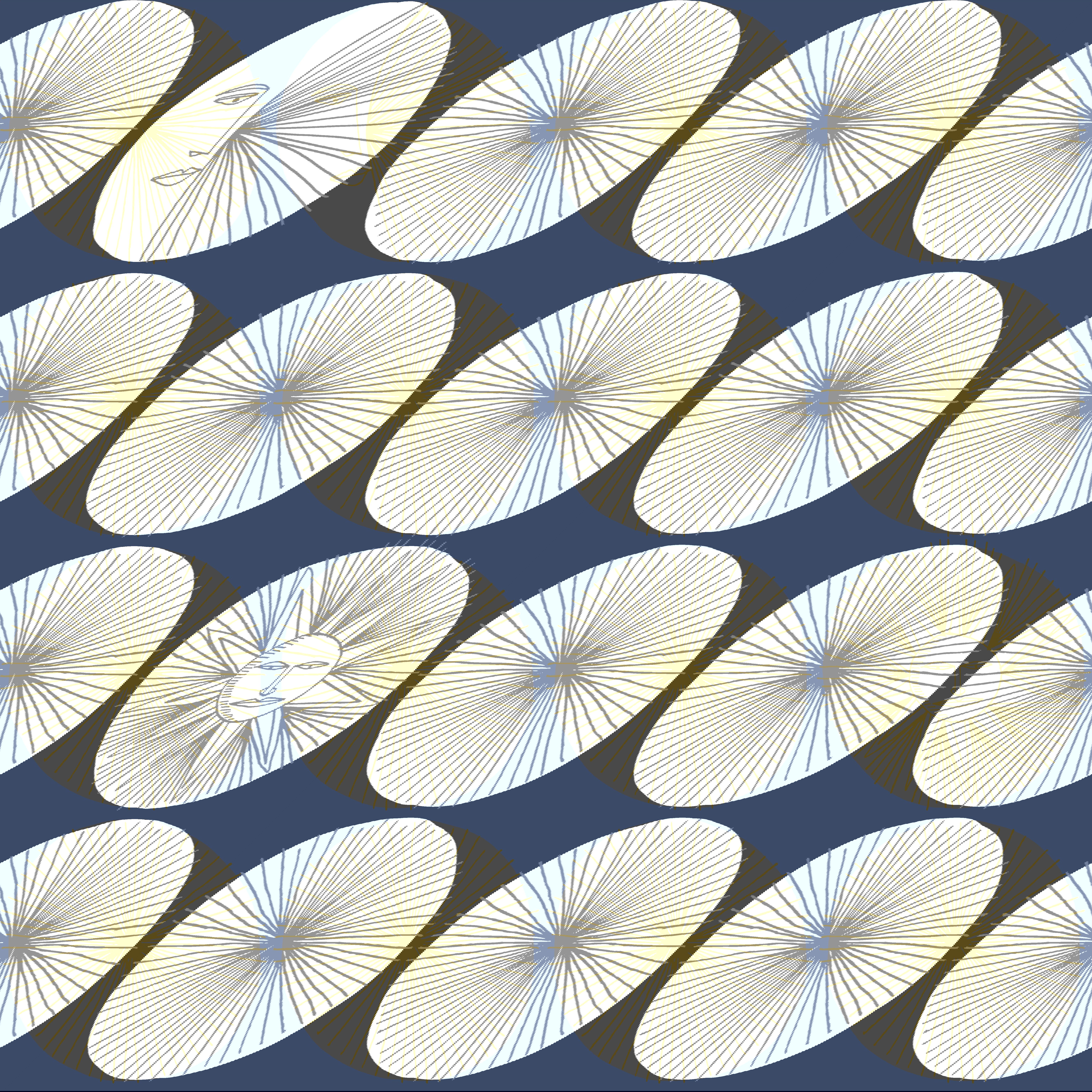 Soho Starburst Blue & Gold Peel & Stick Wallpaper large image 