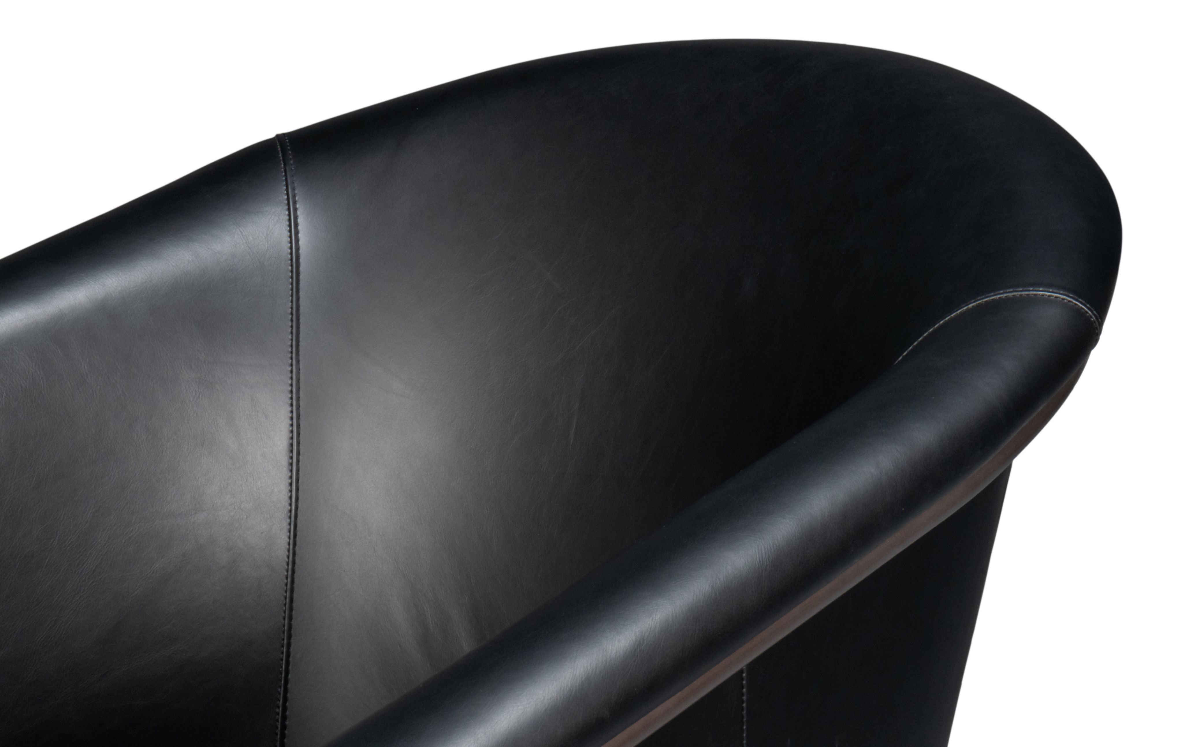 Nagel Distilled Leather Chair,Onyx Black large image 