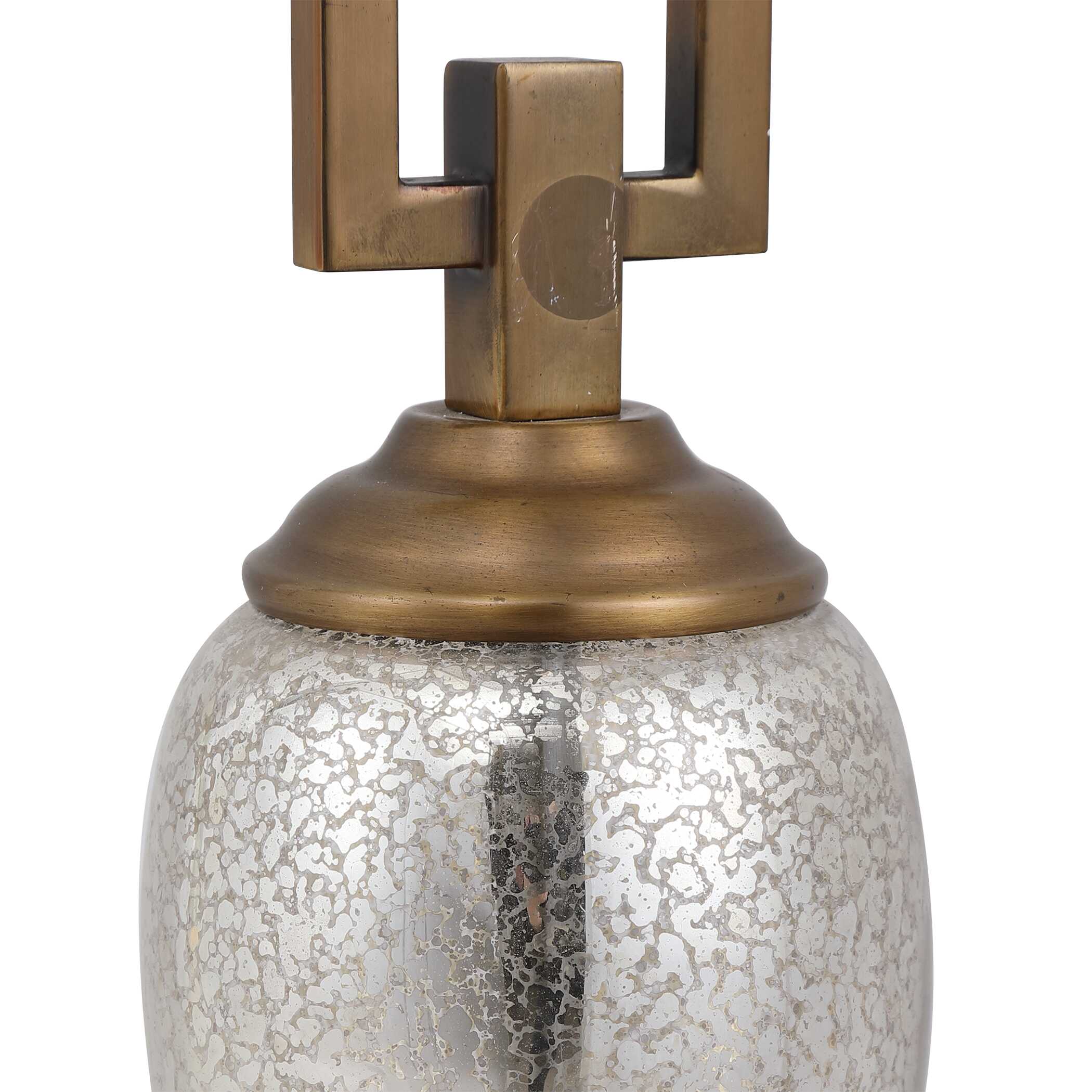 Copeland Mercury Glass Buffet Lamp, by Uttermost, 8" width x 36" height x 8" depth View 7