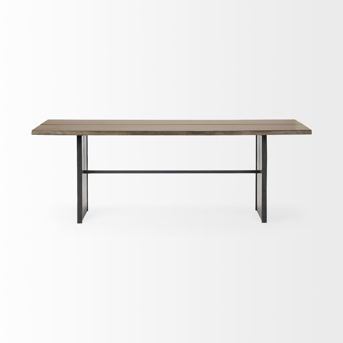 Ledger 84'L x 38'W Trestle Dining Table | Modern | Brown Wood | Seats 8, by Mercana, 84" length x 38" width x 30" height View 3
