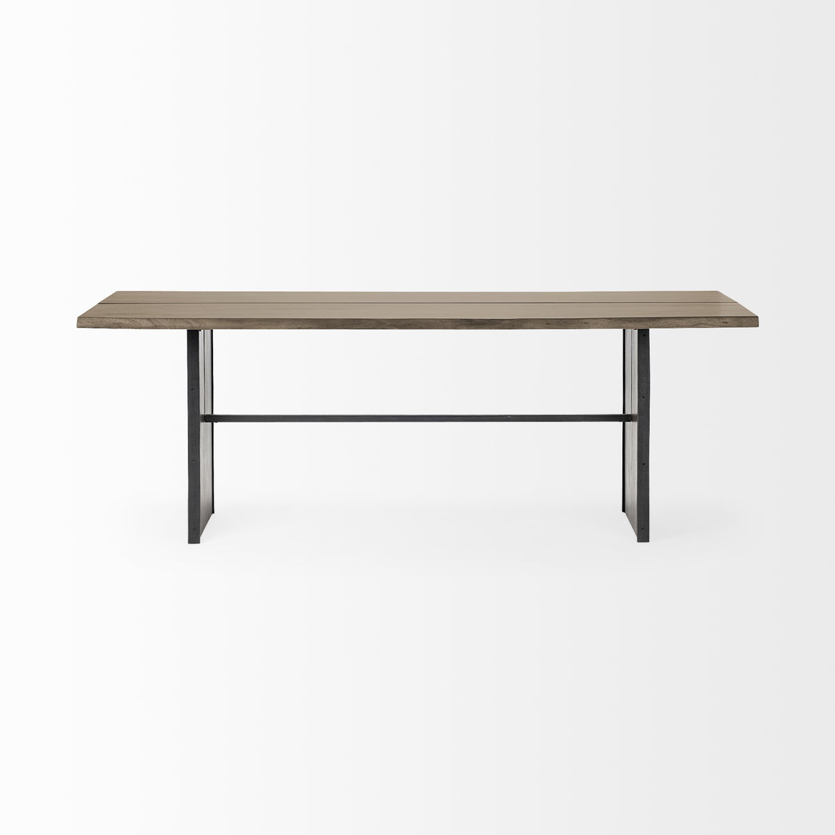 Ledger 84'L x 38'W Trestle Dining Table | Modern | Brown Wood | Seats 8, by Mercana, 84" length x 38" width x 30" height View 3