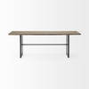 Ledger 84'L x 38'W Trestle Dining Table | Modern | Brown Wood | Seats 8, by Mercana, 84" length x 38" width x 30" height thumbnail 3